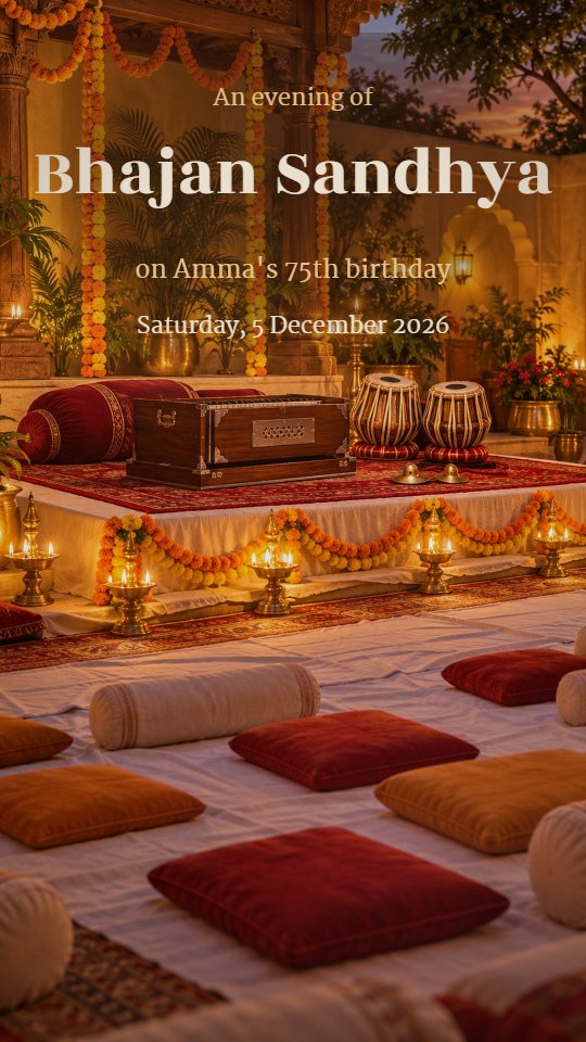 Bhajan Sandhya invitation