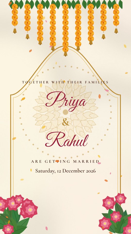 Marigold Celebration: invitation preview