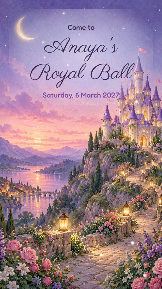 Princess Birthday invitation
